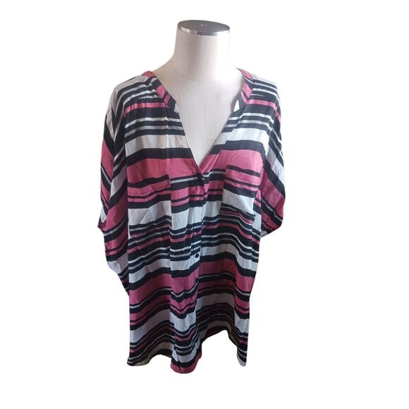 Plus size Torrid striped women's blouse size 6 XL - Picture 1 of 3